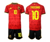 Men's Belgium National Team #10 Leandro Trossard Red 2026 World Cup Home Soccer Jersey Suit