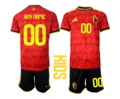 Youth Belgium Custom Any Name And Number National Team FIFA x World Cup 2026 Home Red On Field Kids Jersey