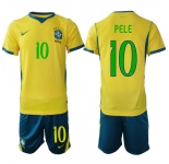 Men's Brazil #10 PELE National Team FIFA x World Cup 2026 Home On Field Jersey