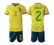 Men's Brazil #2 DANILO National Team FIFA x World Cup 2026 Home On Field Jersey