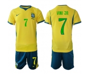 Men's Brazil #7 VINI JR National Team FIFA x World Cup 2026 Home On Field Jersey
