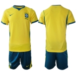 Men's Brazil national football team Blank Yellow 2026 Soccer Jersey Suit