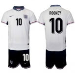 Men's England #10 Wayne Rooney 2024-25 White Home Soccer Jersey Suit