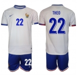 Men's France #22 Theo White 2024-25 Away Soccer Jersey Suit