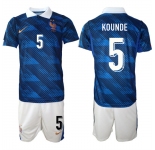 Men's France #5 KOUNDE National Team FIFA x World Cup 2026 Home On Field Jersey