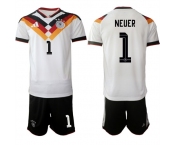 Men's Germany #1 NEUER National Team FIFA x World Cup 2026 Home White On Field Jersey