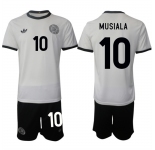 Men's Germany #10 Jamal Musiala White 2025 Home Soccer Jersey Suit