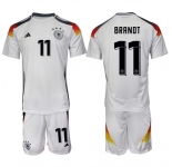 Men's Germany #11 Julian Brandt White 2024-25 Home Soccer Jersey Suit