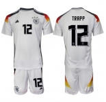 Men's Germany #12 Kevin Trapp White 2024-25 Home Soccer Jersey Suit
