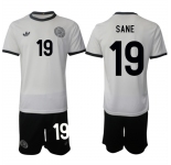 Men's Germany #19 Leroy Sane White 2025 Home Soccer Jersey Suit