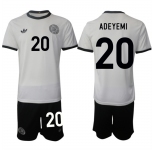 Men's Germany #20 Karim Adeyemi White 2025 Home Soccer Jersey Suit