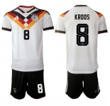 Men's Germany #8 Kroos White 2025-26 Home Soccer Jersey Suit