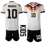 Youth Germany #10 MUSIALA National Team FIFA x World Cup 2026 Home White On Field Kids Jersey