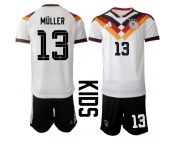 Youth Germany #13 Thomas Müller White 2025 26 Home Soccer Jersey Suit
