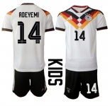 Youth Germany #14 ADEYEMI National Team FIFA x World Cup 2026 Home White On Field Kids Jersey