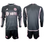 Men's Inter Miami CF Blank 2023-24 Black Away Soccer Jersey Suit