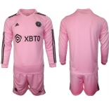 Men's Inter Miami CF Blank 2023-24 Pink Home Soccer Jersey Suit