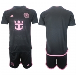 Men's Inter Miami CF Blank 2024-25 Black Away Soccer Jersey Suit
