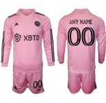 Men's Inter Miami CF Custom 2023-24 Pink Home Soccer Jersey Suit