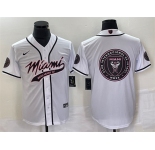 Men's Inter Miami CF White Team Big Logo Cool Base Stitched Jersey