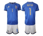 Men's Italy #1 Gianluigi Buffon 2025-26 Blue Home Soccer Jersey Suit