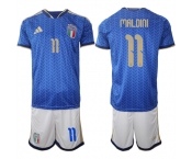 Men's Italy #11 MALDINI National Team FIFA x World Cup 2026 Home Blue On Field Jerseys