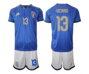 Men's Italy #13 UICARIO National Team FIFA x World Cup 2026 Home Blue On Field Jerseys