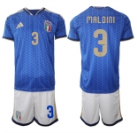 Men's Italy #3 Paolo Maldini 2025-26 Blue Home Soccer Jersey Suit