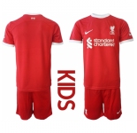 Kids Liverpool Blank 2023-24 Red Home Soccer Jersey