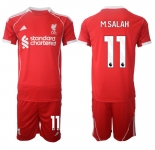 Men's Liverpool #11 Mohamed Salah 2025 Red Home Soccer Jersey Suit