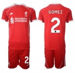 Men's Liverpool #2 Joe Gomez 2025 Red Home Soccer Jersey Suit