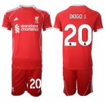 Men's Liverpool #20 Diogo 2025 Red Home Soccer Jersey Suit