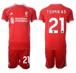 Men's Liverpool #21 Kostas Tsimikas 2025 Red Home Soccer Jersey Suit
