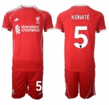 Men's Liverpool #5 Ibrahima Konaté 2025 Red Home Soccer Jersey Suit