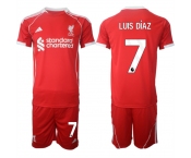 Men's Liverpool #7 Luis Diaz 2025 Red Home Soccer Jersey Suit