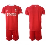 Men's Liverpool Blank 2023-24 Red Home Soccer Jersey