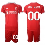 Men's Liverpool Custom 2025 Red Home Soccer Jersey Suit