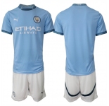 Men's Manchester United Custom 2024-25 Blue Home Soccer Jersey Suit