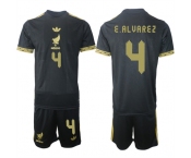 Men's Mexico #4 Edson Alvarez Black Gold 25-26 Soccer Jersey Suit