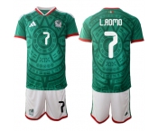 Men's Mexico #7 L.ROMO National Team FIFA x World Cup 2026 Home Green On Field Jersey