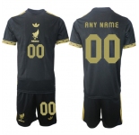 Men's Mexico Custom Black Gold 25-26 Soccer Jersey Suit