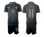 Men's Portugal #11 F.SILVA National Team FIFA x World Cup 2026 Away Gray On Eusebio special edition Jersey