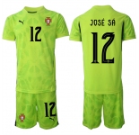 Men's Portugal Team #12 José Sa 2025 Green Soccer Jersey Suit