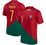 Men's Portugal Team #7 Cristiano Ronaldo Red Green Soccer Jersey