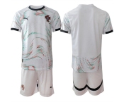 Men's Portugal Team Blank 2025 White Away Soccer Jersey Suit