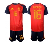 Men's Spain #16 RODRIGO National Team FIFA x World Cup 2026 Home Red On Field Jerseys