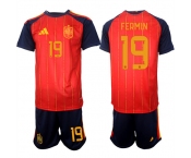 Men's Spain #19 FERMIN National Team FIFA x World Cup 2026 Home Red On Field Jerseys