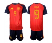Men's Spain #9 GAVI National Team FIFA x World Cup 2026 Home Red On Field Jerseys