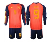 Men's Spain #9 GAVI National Team FIFA x World Cup 2026 Long Sleeve Home Red On Field Jerseys