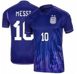 Men Argentina #10 Lion Messi Purple Blue 2024 Soccer Jersey